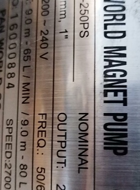 询价-PanWorld磁力泵NH250PS220V电压功率