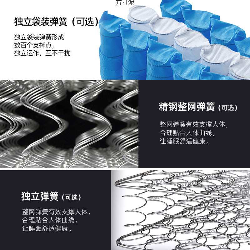 弹簧床垫家用20cm厚椰棕硬垫乳胶软垫1.8米1.5m经济型床垫供应链