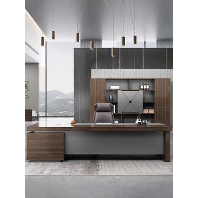 办公桌老板桌简约现代大班台总裁桌经理桌主管桌单人办公桌椅组合