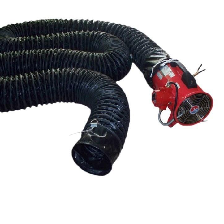 Hr黑色PVC材质8-24寸阻燃抗静电防爆通风管强抗压伸缩防爆防静电