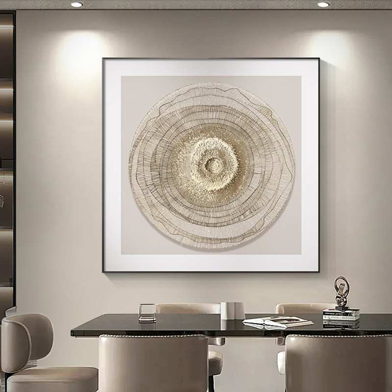 现代抽象入户玄关装饰画高级个性正方形餐厅挂画创意艺术客厅壁画图片