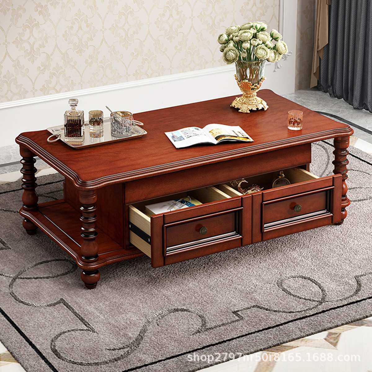 美式乡村实木电视柜茶几组合小户型复古简约客厅桃花芯木茶几家具,鲜花速递/花卉仿真/绿植园艺,割草机/草坪机,淘宝优惠券,粉丝福利购,淘宝优惠卷