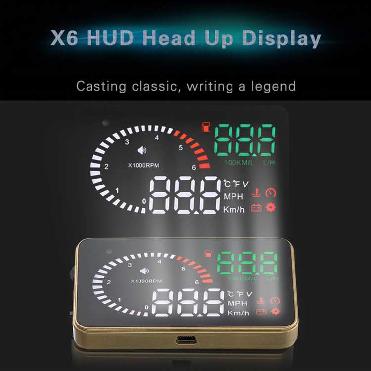 hud抬头显示gps汽车通用隐藏式平视显示器厂家现货车载显示屏