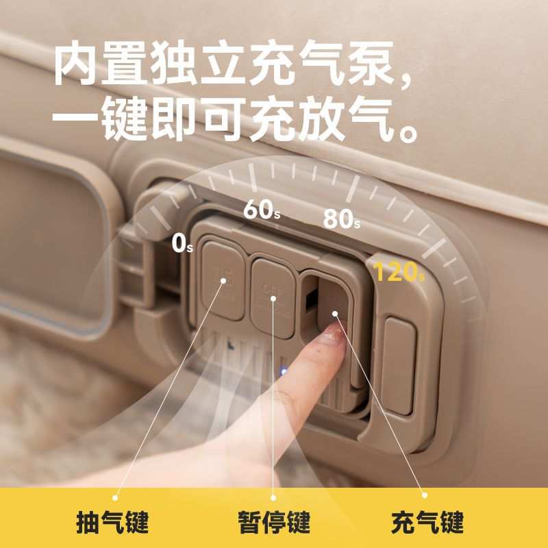 全自动单人双人充气床加厚户外露营旅游折叠床打地铺家用午休便携