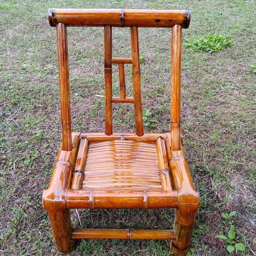 靠背老式竹椅子凳子手工复古客厅餐椅茶几阳台乘凉庭院户外椅子