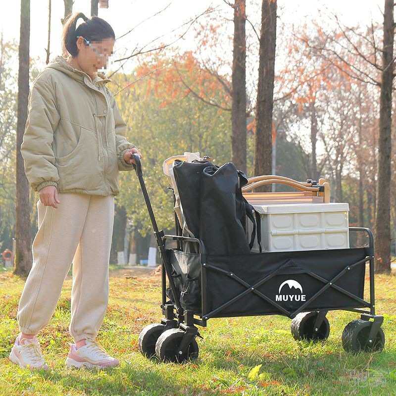 x3s2023新款露营推车可折叠户外手推野餐车营地拖车拉杆小拉车野