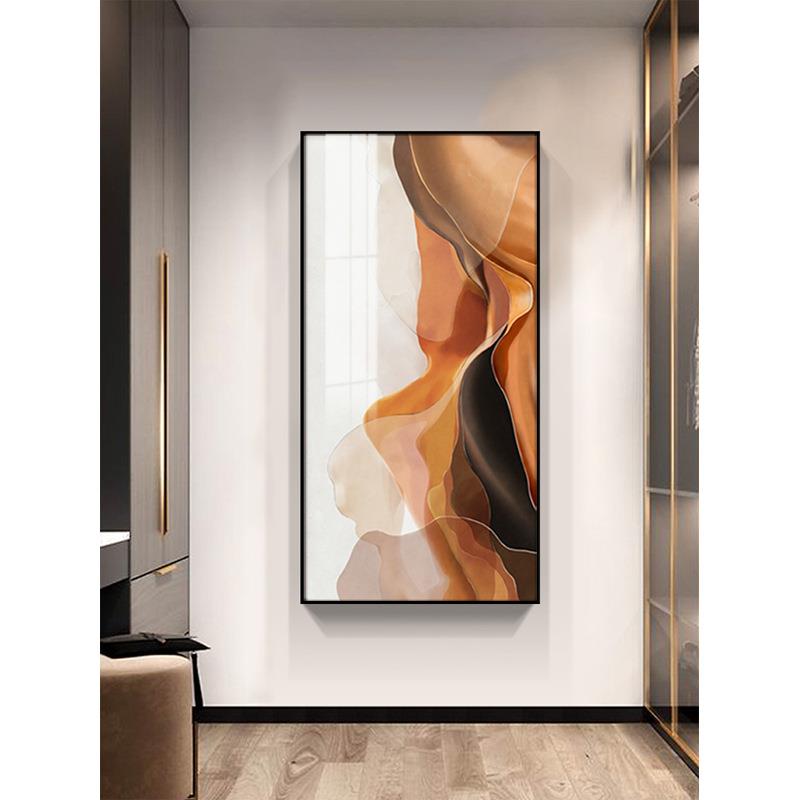 锦绣前程现代抽象入户玄关装饰画走廊过道简约挂画楼梯大气壁画