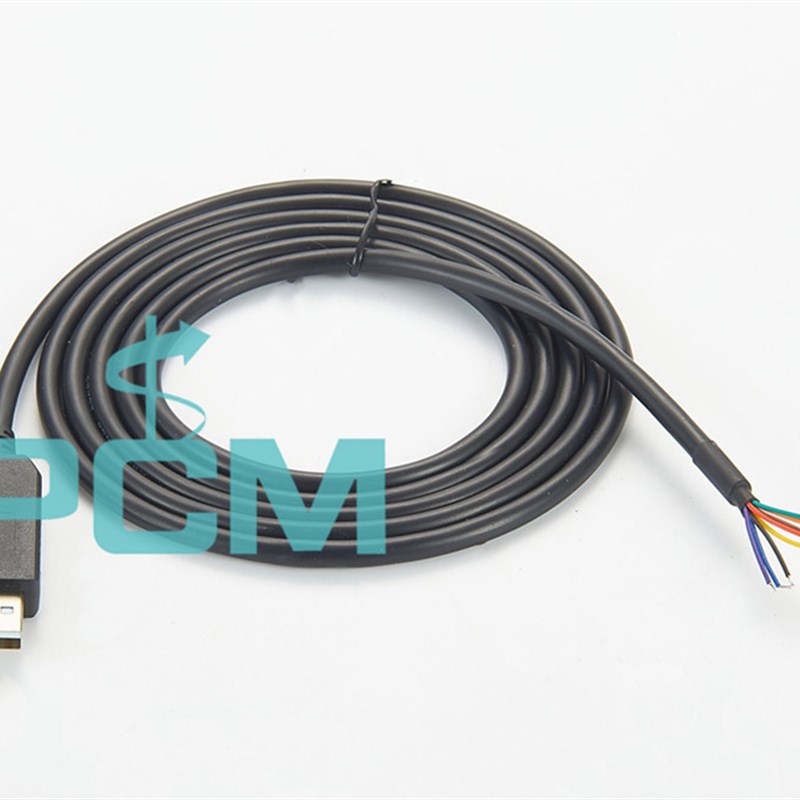 USB转RS485/RS2324P 4芯脱皮串口线FTDI芯片UART工业级转换连接线