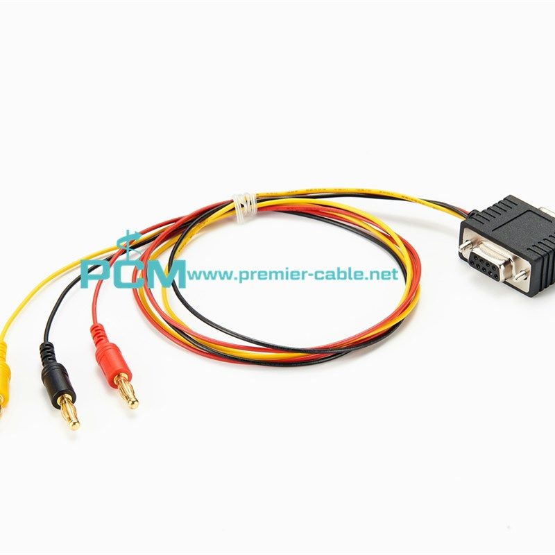 CAN总线DB9母头测试线LIN-BUS信号采集连接线DB9转香蕉头/鳄鱼夹