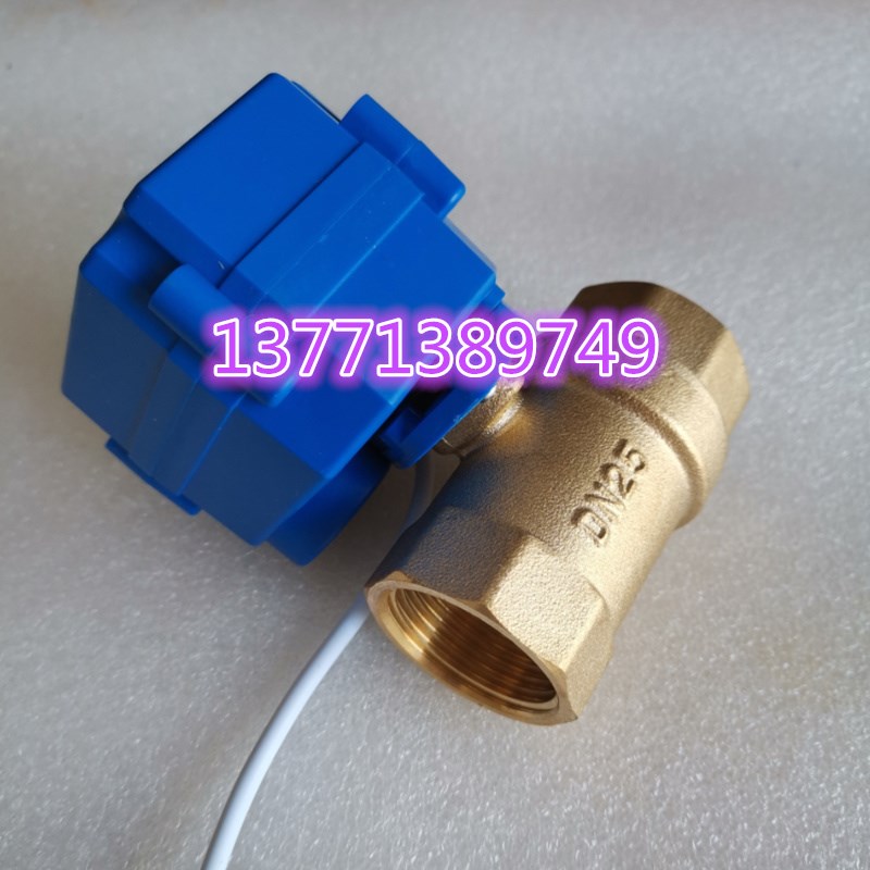 CWX15N CR03 DC924V微型电动阀门DN25铜阀体内螺纹一寸三线一控