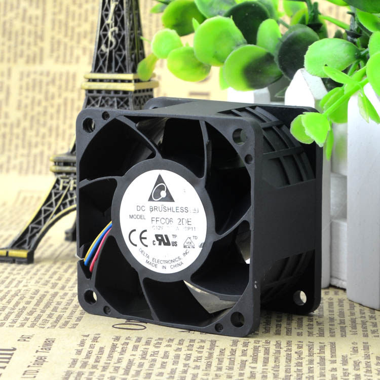 台达四线6厘米6038服务器暴力风扇 FFC0612DE DC 12V 2.5A