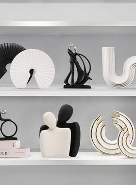 简约现代轻奢饰品抽象艺术办公室客厅电视柜酒柜书柜家居软装饰