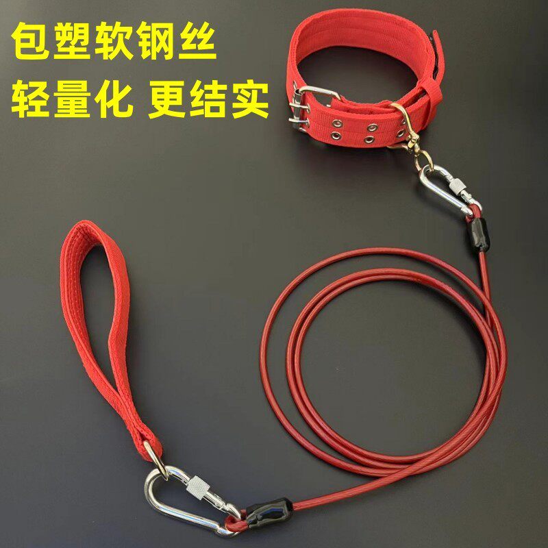 狗炼子防咬狗狗牵引绳加长防锈拴狗炼项圈狗铁炼中大小型犬遛狗