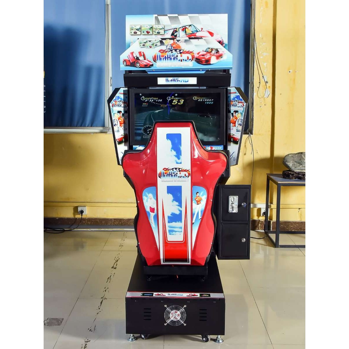 美之星成人大型模拟赛车游戏机高清环游儿童电玩城娱乐设备厂家