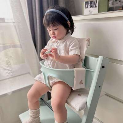 韩国INS餐椅座垫 卡通宝宝坐垫婴儿吃饭椅防脏套韩式 儿童餐椅垫