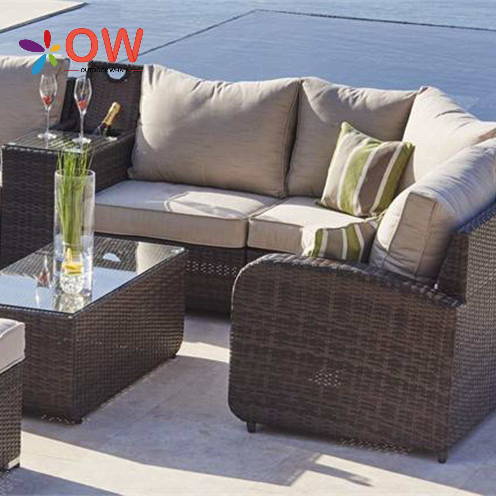 #户外沙发庭院别墅露台阳台三人休闲组合室外藤椅藤编藤艺沙发防