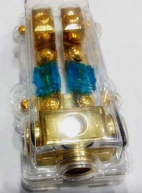 一出二保险座带蓝色保险丝60A mini二路 迷你一出二