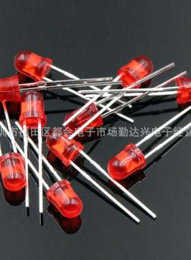 F4/4mm红发红散光高亮红灯短脚 红色LED指示灯灯珠 LED发光二极管