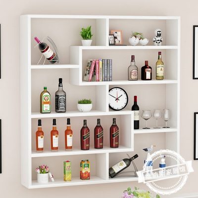 简约现代酒架红酒架壁挂式家用餐厅墙上悬挂式酒柜商店装饰置物架