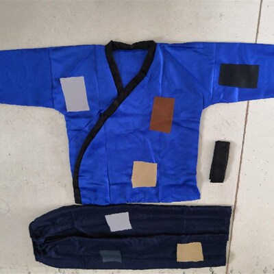 叫花子古装服装乞丐服演出儿童男女古代要饭衣服济公破烂补丁装童