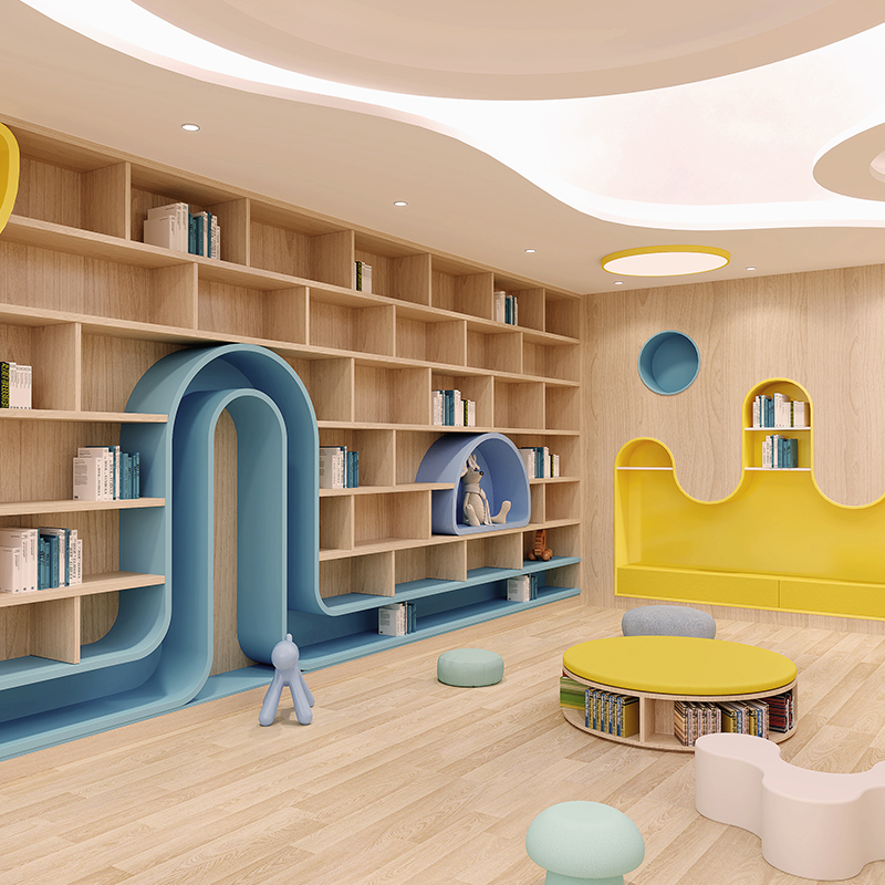 北欧简约书架柜自由组合绘本置物架家用收纳儿童落地柜实木储物柜