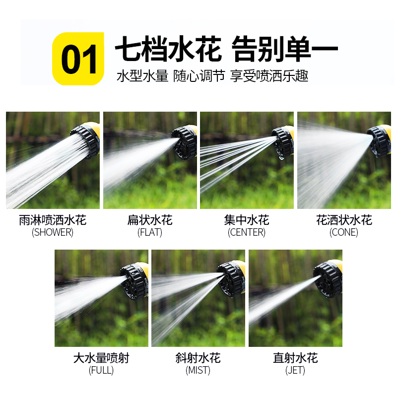 花园浇水浇花喷雾喷头洒水浇地浇菜撒水神器园林家用水管淋花水枪