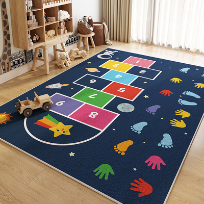 儿童跳房子地毯客厅飞行棋地垫卧室家用玩耍脚垫宝宝房间爬行垫子