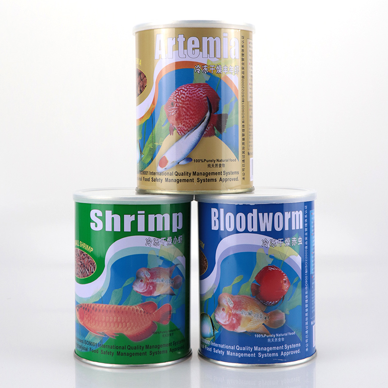 洁隆/吉隆鱼冷冻干燥丰年虾面包赤红虫黄粉虫蚯蚓鱼食粮饲料包邮