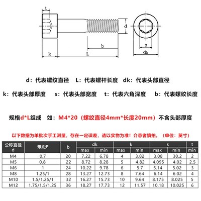 12.9级内六角杯头螺丝螺栓半牙M16*65x75x90x110x130x160x180x190