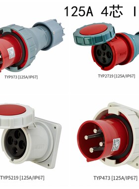 WEIPU威浦工业插头TYP973 /5219/473/2719 125A4芯防水插座IP67
