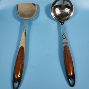 金桃木手柄锅铲,汤勺,加厚铲,加厚勺铲勺