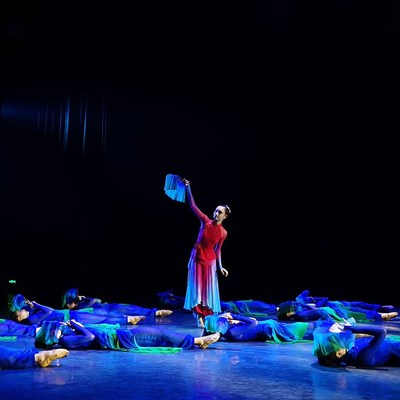 古典舞演出服女飘逸桃李杯一条大河舞蹈服装胶州秧歌服扇子舞套装