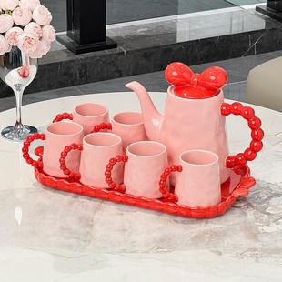 送礼茶杯茶具家用客厅陶瓷杯具结婚礼物水杯礼品 乔迁新居杯子套装