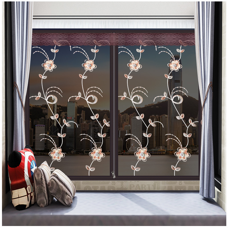 防蚊纱窗魔术贴磁性拉链免打孔夏季家用加密透气防尘网沙门帘定制