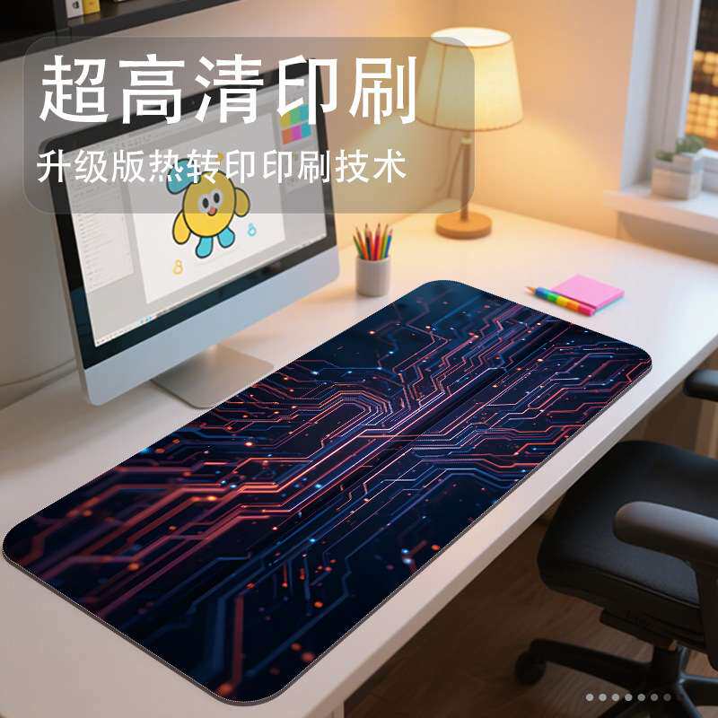 亚马逊跨境热图科幻游戏垫加厚电脑桌垫支持代发mousePad源头工厂