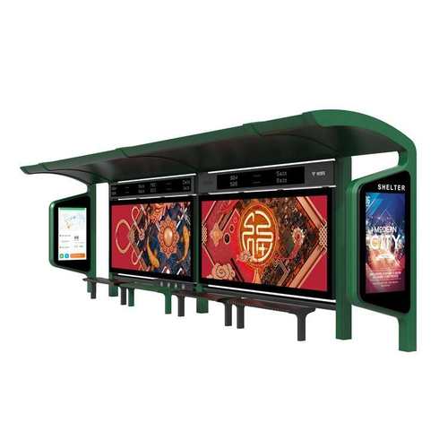 源头厂家生产城市智能候车亭不锈钢公交站台户外街道公交车巴士站