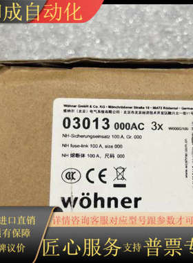 全新维纳尔保险丝 03013 100A 1盒3只装 为1
