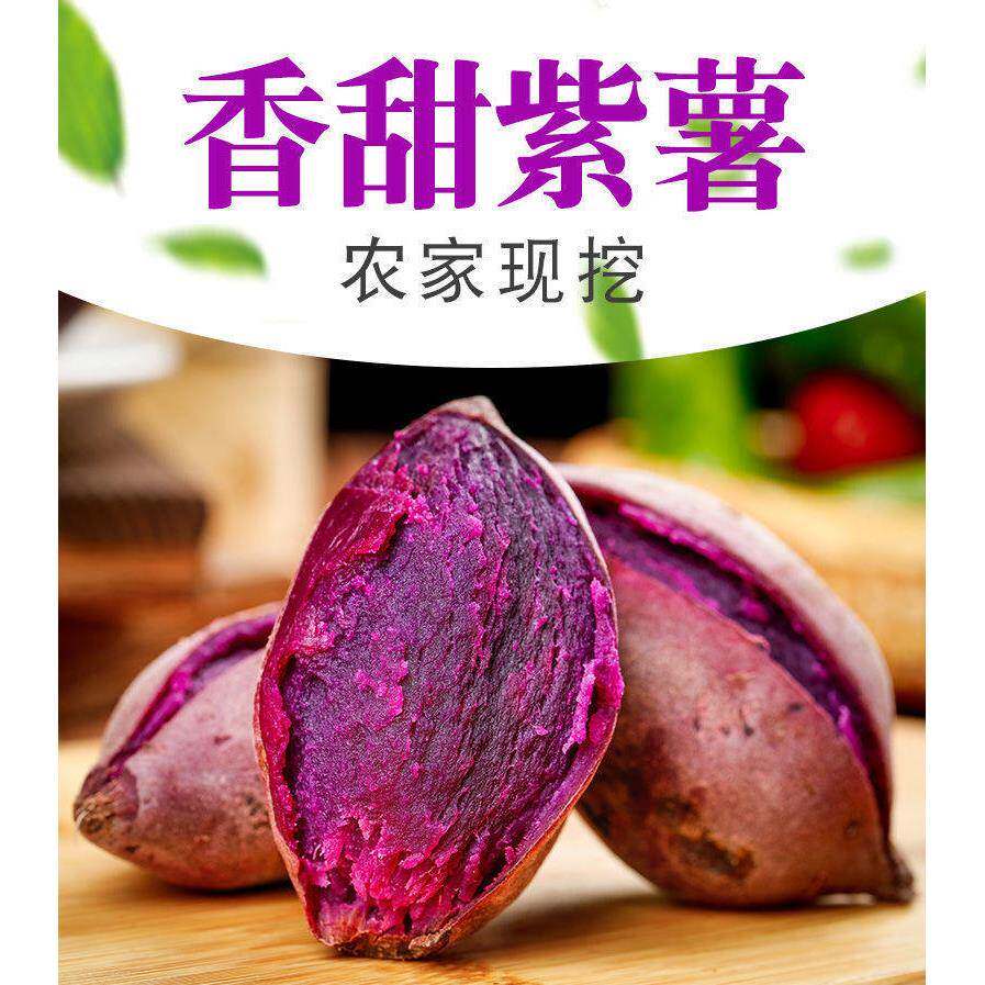 广西巴马农家紫薯10斤整箱新鲜蔬果现挖当季沙地薯非红心番薯地瓜