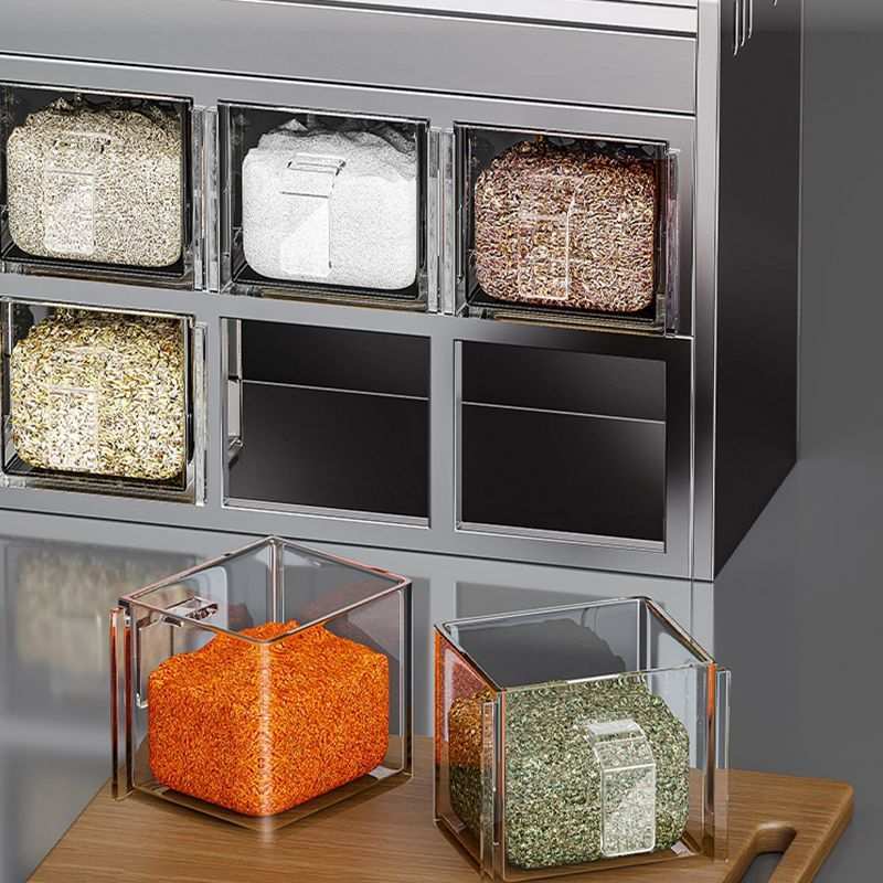 调料组合套装高端厨房品置物架多功能不锈钢壁挂式调味料盒罐家用