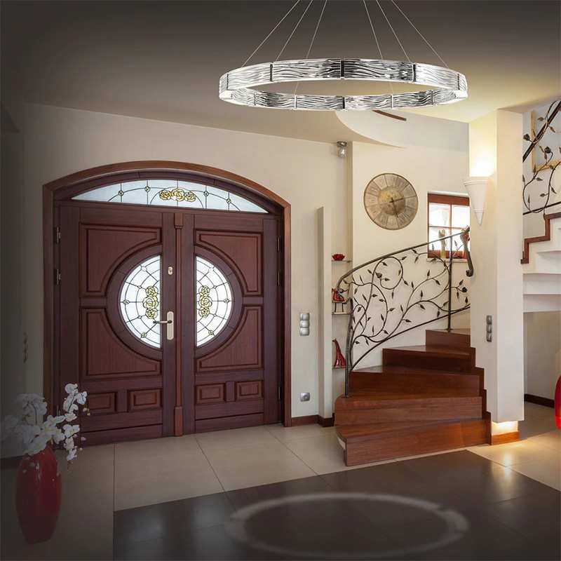 轻奢设计师样板间软装吊灯简约时尚客厅卧室餐厅灯书房铬银色吊灯