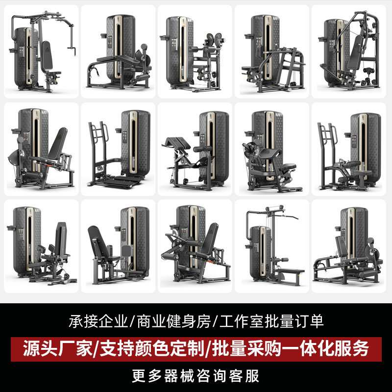 商用健身器材坐式二三头一体机二头肌三头肌训练器健身房器械大全