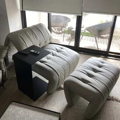 意式极简金属沙发边几 酒店电视柜C型可移动角几 卧室创意床头柜