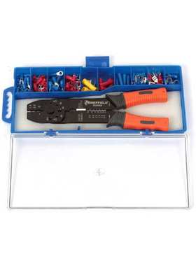 钢盾工具 8寸双色柄压线钳压接钳套装S035010