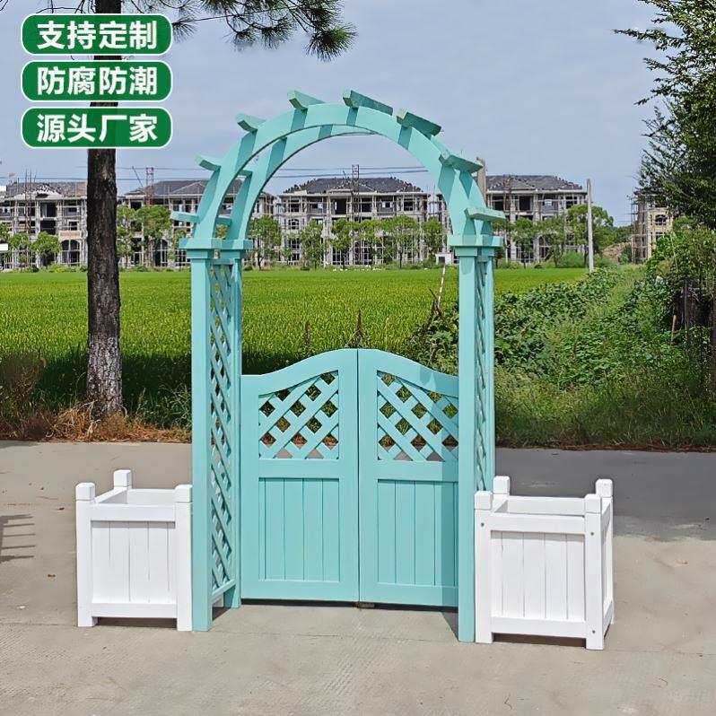 防腐木拱门爬藤架花架庭院木门楼廊架葡萄架花架月季蔷薇圆拱门架