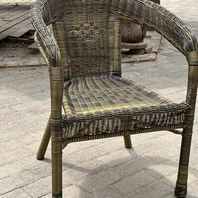 1.1万人已购买椅子藤椅圆线编加粗加固靠背扶手单人外桌椅老人椅