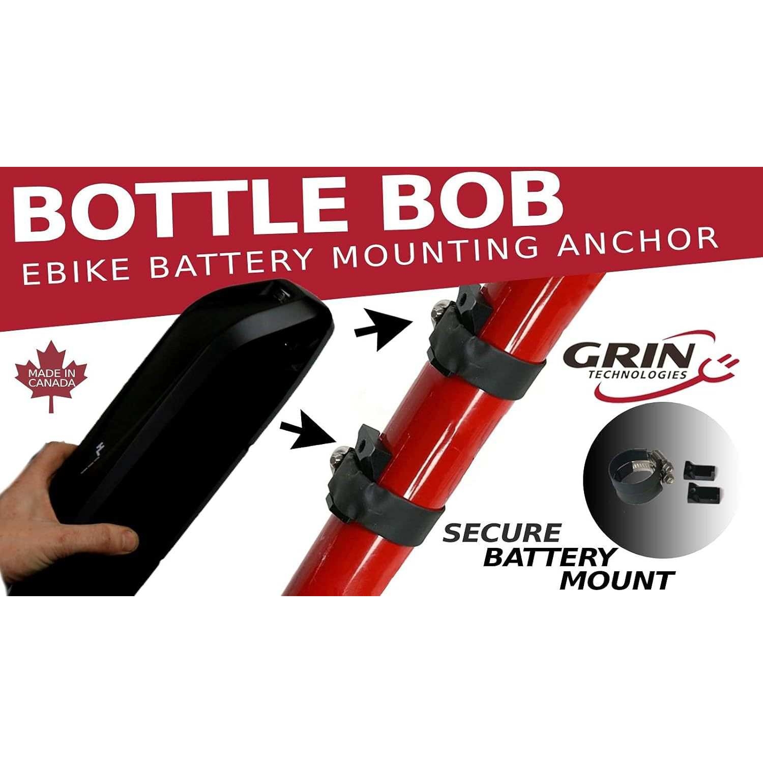 Grin Technologies Bottle Bob with Hose Clamps for Securing D
