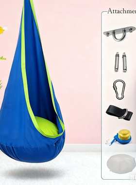 跨境吊床室内外儿童吊椅kid  pod swing尼龙庭院带充气垫吊椅E18