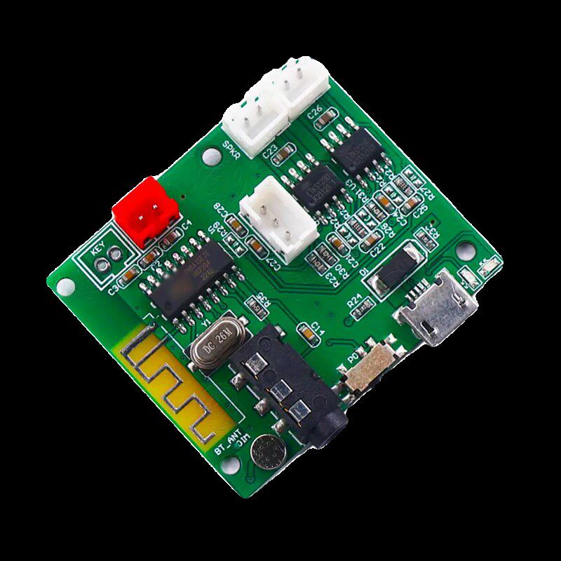 DC5V锂电池蓝牙解码功放板模块双声道4欧5W迷你音响箱主板TWS对箱