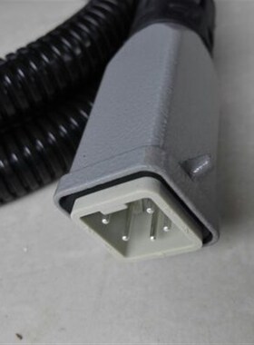 5芯电缆线定做HA-004-M公母HA-004-F插头10A250V波纹管长度1M2345