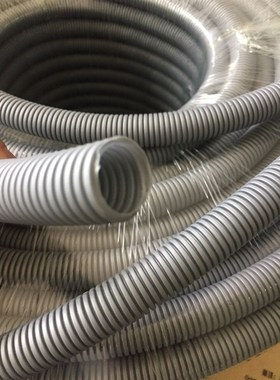 灰色套线波纹管PP阻燃穿线蛇皮管PA软管室外电线光缆防晒保护管套